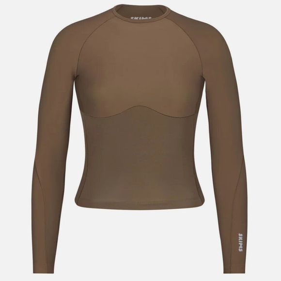 SKIMS PERFORMANCE LONG SLEEVE TOP OXIDE S - Picture 5 of 5